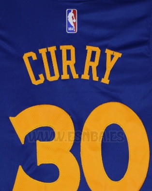 Camiseta Campeon Final Golden State Warriors Stephen Curry #30 2017 Azul